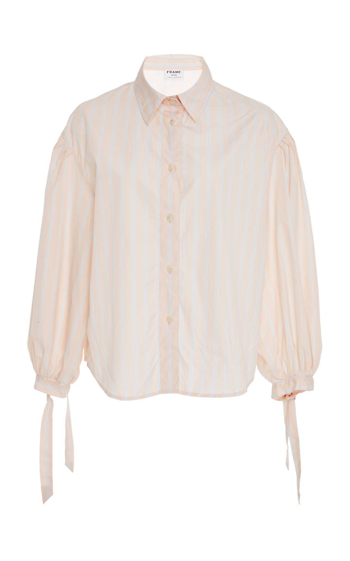 Frame Denim Striped Cotton-poplin Top