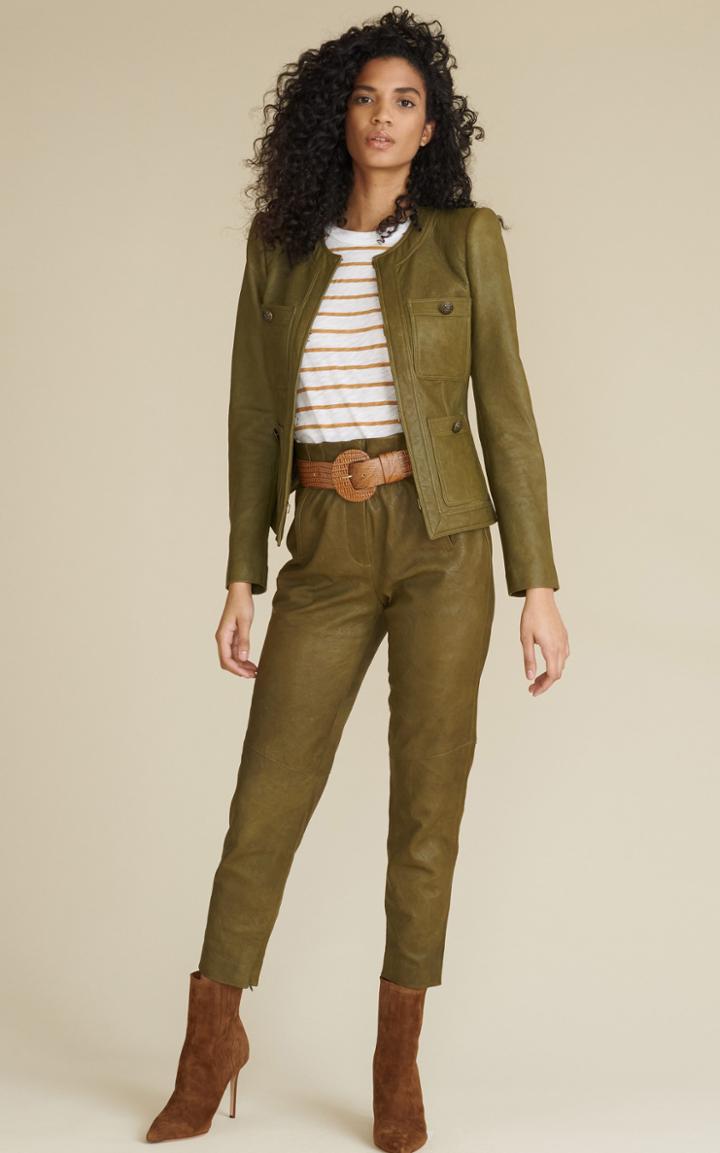 Moda Operandi Veronica Beard Sethe Tumbled Leather Pant
