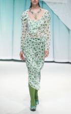 Moda Operandi Yuhan Wang Daisy-printed Chiffon Midi Dress