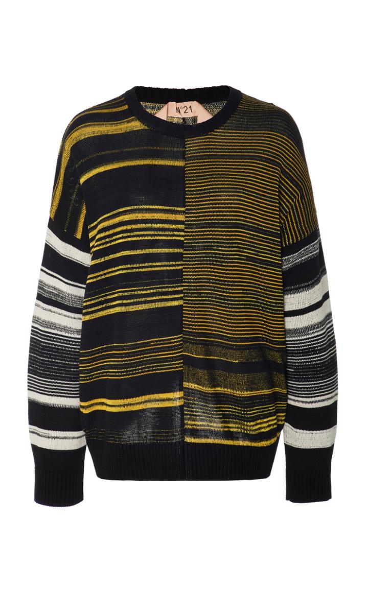 N 21 N&deg;21 Tiger Wool-blend Striped Sweater