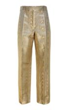 Racil Michael Metallic Cotton-blend Cigarette Trousers