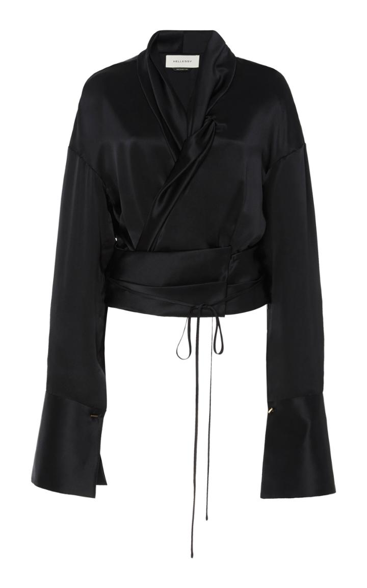 Moda Operandi Hellessy Harlow Overszied Draped Silk Top Size: 0