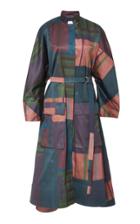 Marina Moscone Exploded Print Utility Shirtdress