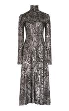 Paco Rabanne Lurex Turtleneck Midi Dress