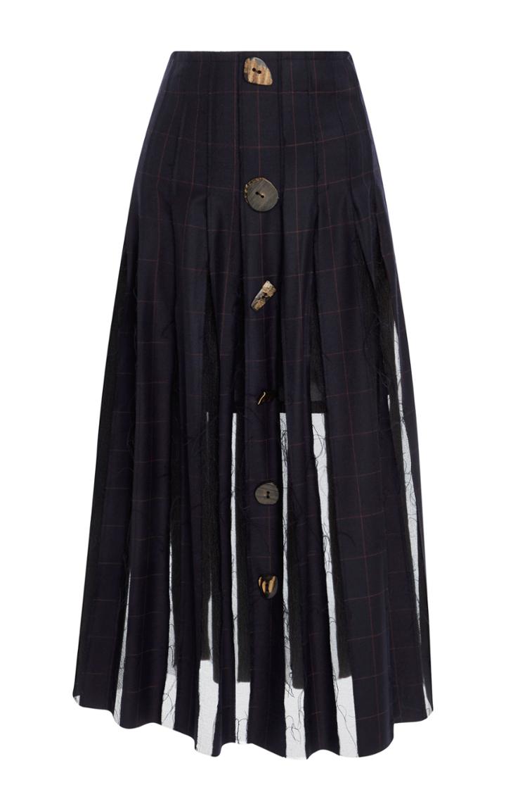 Rejina Pyo Olivia Pleat Panelled Midi Skirt