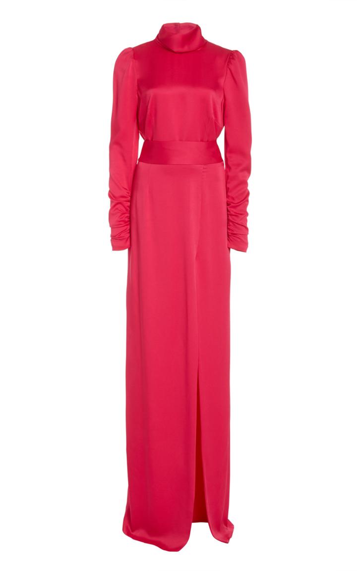 Moda Operandi Monique Lhuillier Open-back Satin Dress
