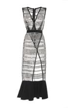 David Koma Embellished Organza Midi Dress