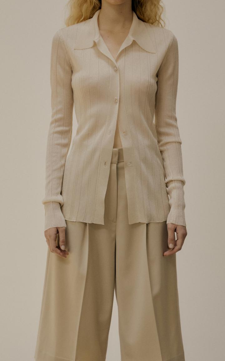 Moda Operandi Low Classic Metallic Ribbed-knit Top