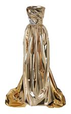 Maticevski Liquefy Strapless Lame Gown