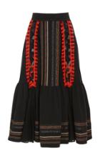 Costarellos Jacquard Fringe Skirt