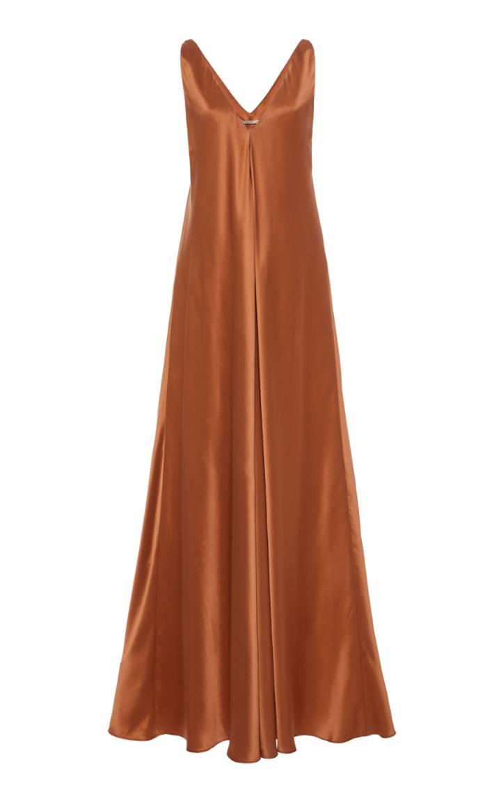 Co Silk-satin Maxi Dress