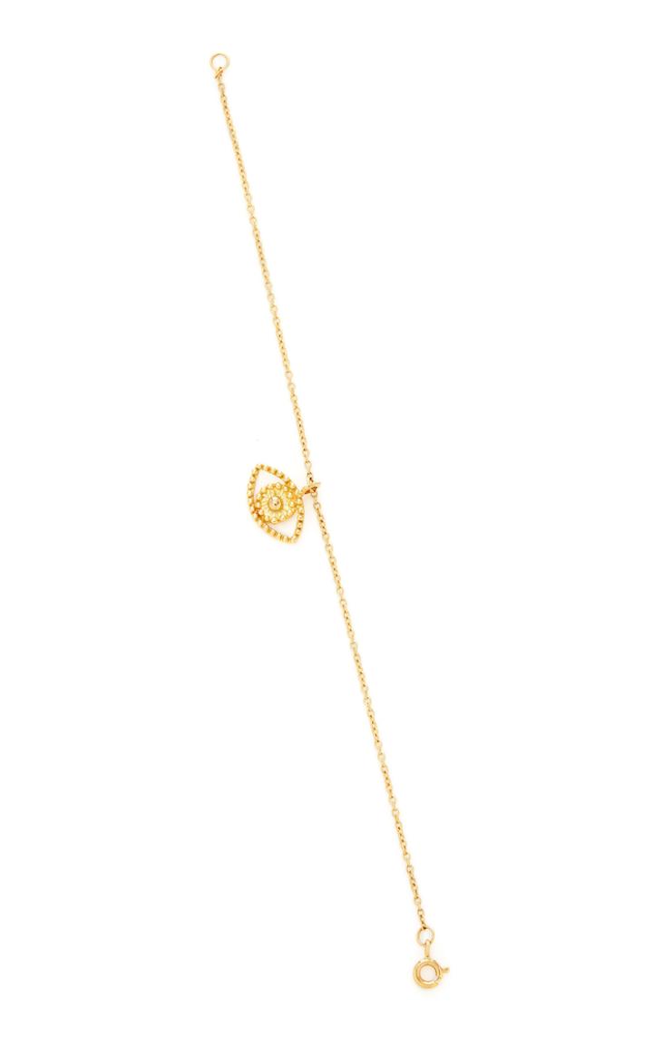 Moda Operandi Gaya 18k Yellow Gold Maxi Eye Pendant Bracelet