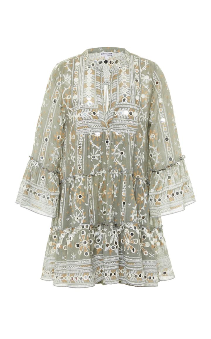 Moda Operandi Juliet Dunn Nomad Print Flared Sleeve Cotton Dress Size: 1