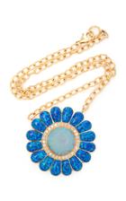Sheryl Lowe 14k Yellow Gold And Autralian Opal Daisy Necklace