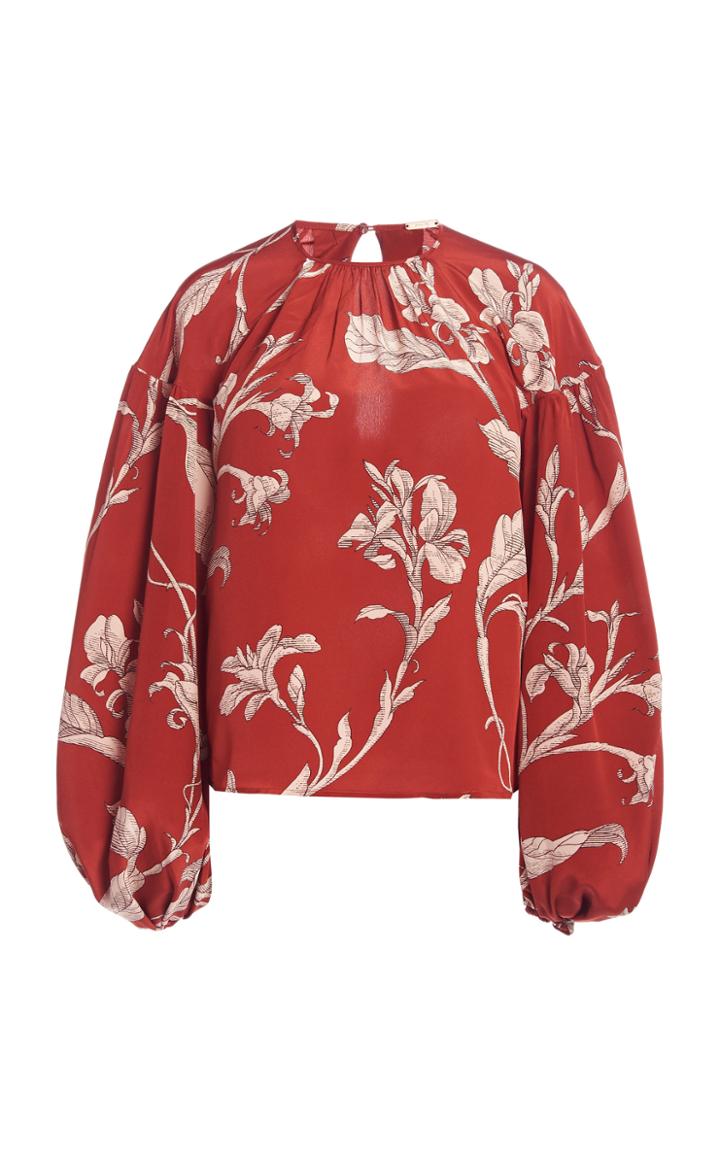 Moda Operandi Johanna Ortiz Hecho Por Amor Silk Printed Top