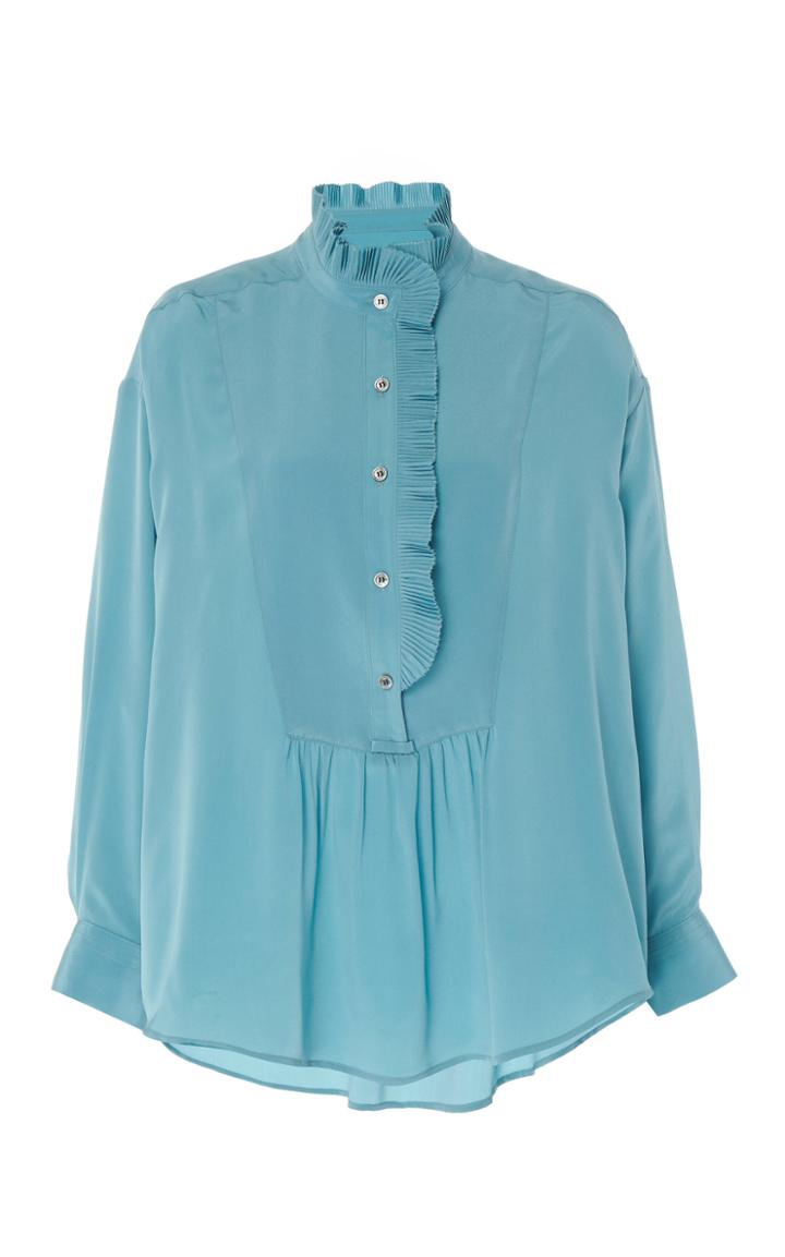 Sea Simone Ruffle Silk Blouse