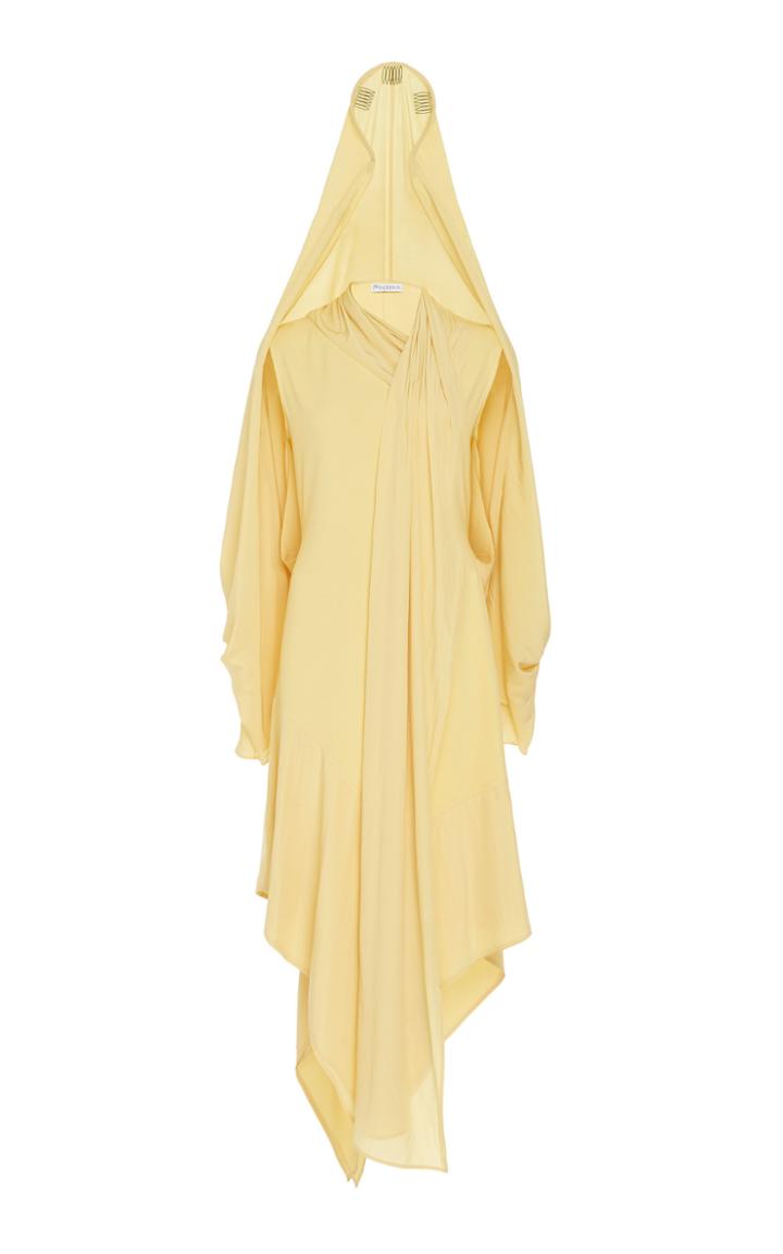 Moda Operandi Jw Anderson Hooded Crepe De Chine Top Size: 6