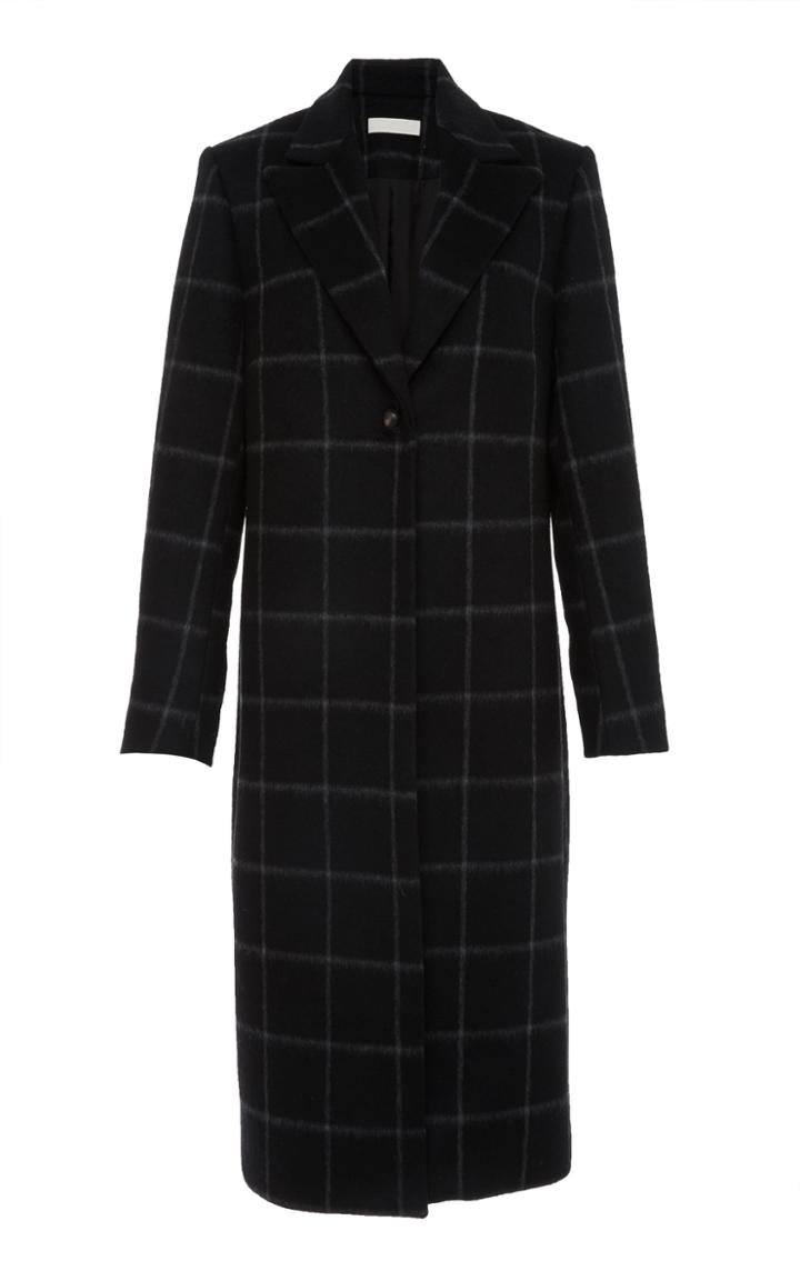 Partow Shep Brushed Windowpane Coat