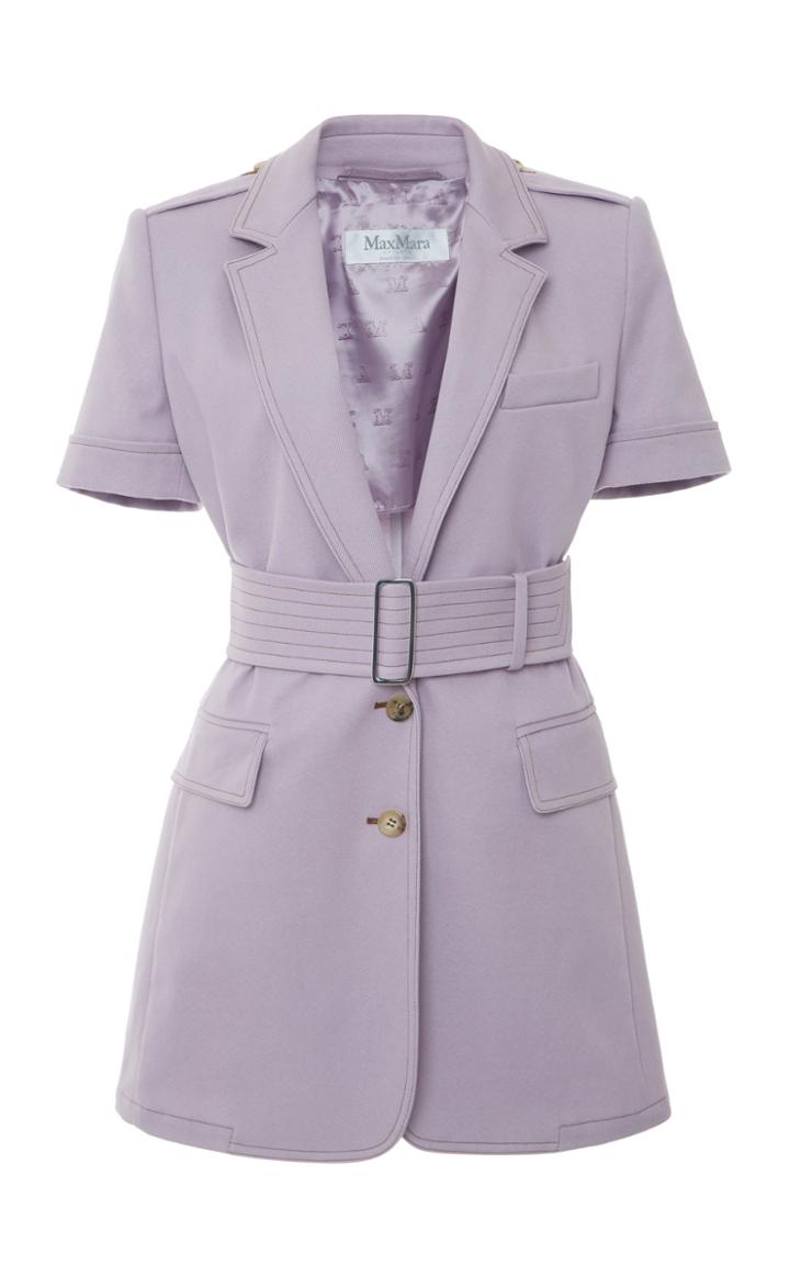 Moda Operandi Max Mara Padre Cotton-blend Gabardine Belted Jacket Size: 0