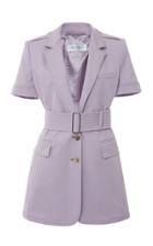 Moda Operandi Max Mara Padre Cotton-blend Gabardine Belted Jacket Size: 0