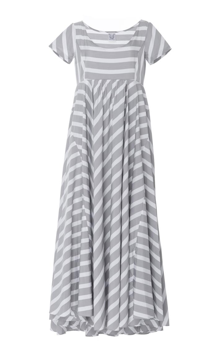 Thierry Colson Romy Grey Nautical Stripes Dress