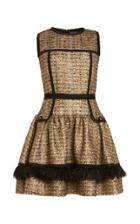 Moda Operandi Zuhair Murad Golden Feathered Icon Tweed Dress