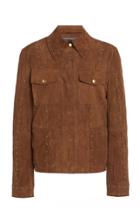 Moda Operandi Alberta Ferretti Wrinkled Suede Studded Shirt Size: 38