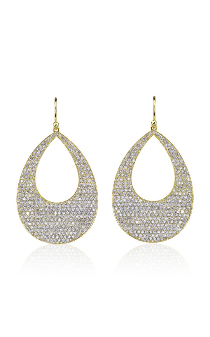 Moda Operandi Irene Neuwirth Large Opean Tear Drop Pave Earrings