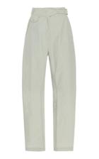 Low Classic Belted Straight-leg Pants