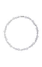 Fallon Micro Vine Silver-tone Crystal Necklace