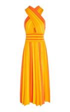 Carolina Herrera Stretch Knit Halterneck Midi Dress