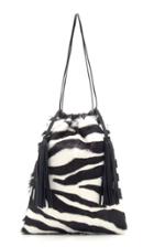 Attico Zebra Print Fur Pouch