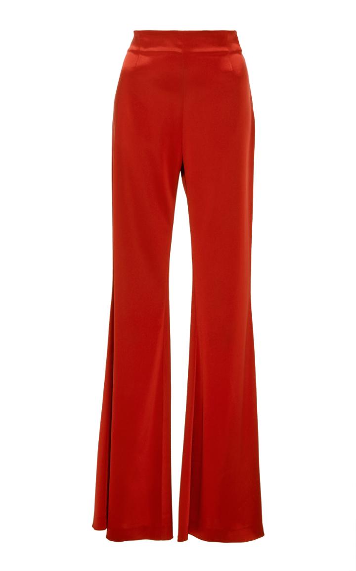Galvan High-waisted Satin Trousers