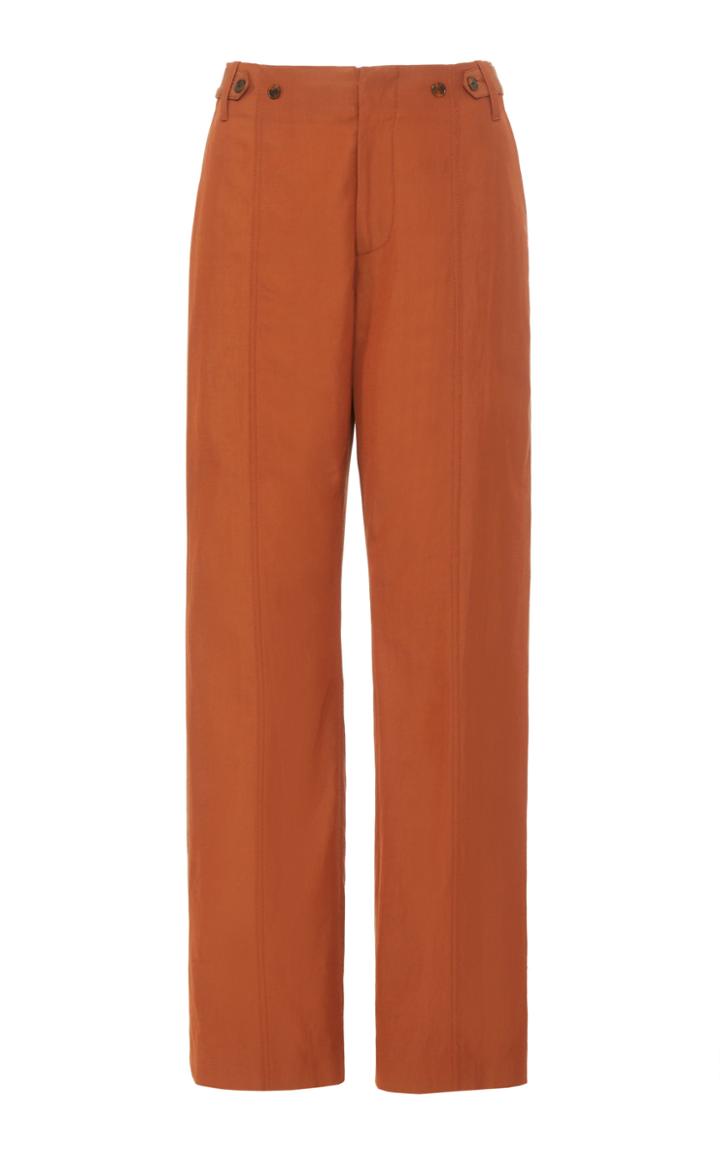 Deveaux Judi Crepe Straight-leg Pants