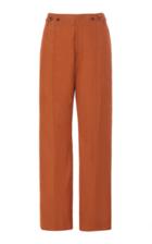 Deveaux Judi Crepe Straight-leg Pants