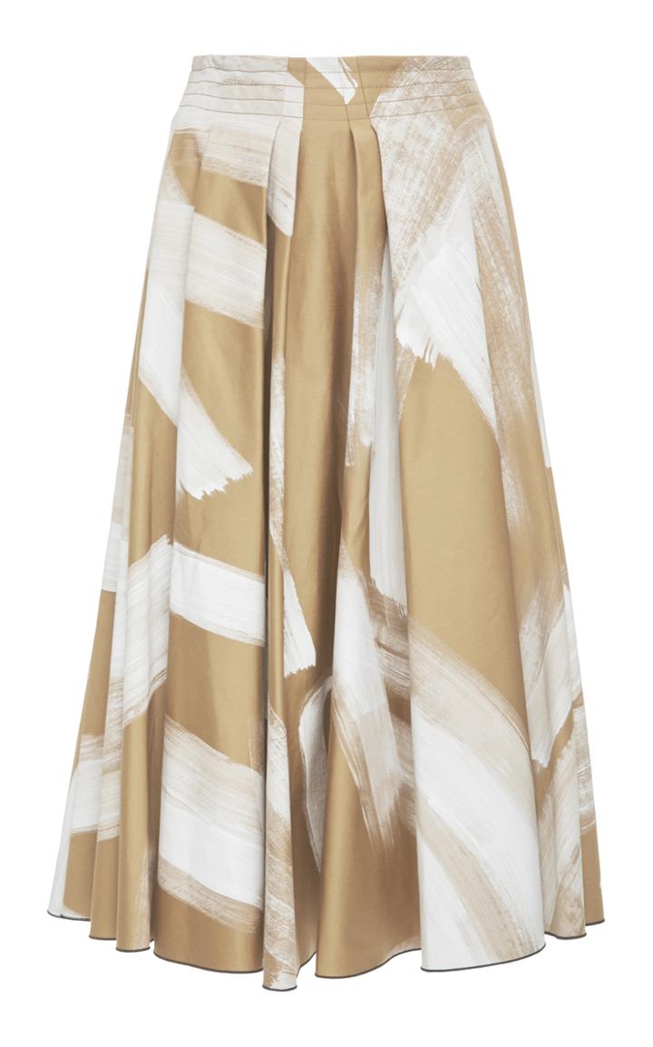 Albino Teodoro Hand Painted Midi Skirt