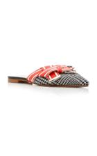 Monse Glen Plaid Racing Stripe Mule
