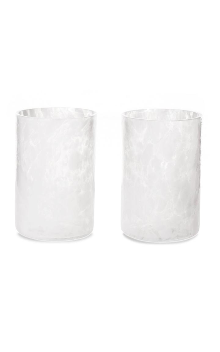 Moda Operandi Stories Of Italy Set Of 2 Crackl Chalk Glasses
