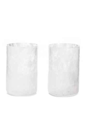 Moda Operandi Stories Of Italy Set Of 2 Crackl Chalk Glasses