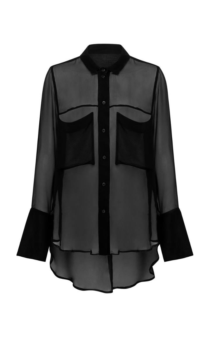 Lee Mathews Kitty Relaxed Silk Shirt