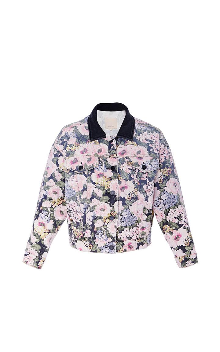 Rebecca Taylor Lavinia Rose Denim Jacket