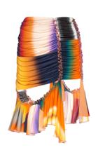 Moda Operandi Mugler Rainbow Degrade Jersey Draped Skirt Size: Xs