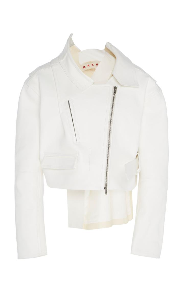 Marni Structured Leather Jacket