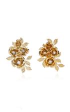 Rosantica Lirica Gold-tone Crystal Floral Earrings