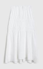 Moda Operandi Brock Collection Susanna Ruched Linen Midi Skirt