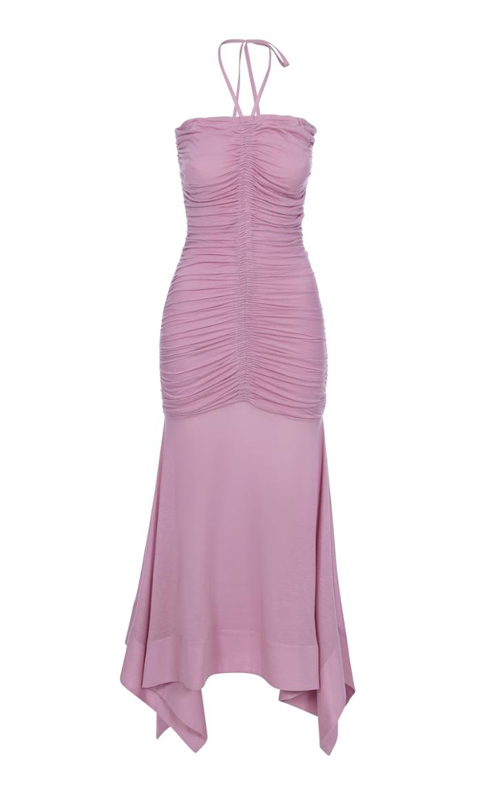 Bevza Draped Mermaid Gown