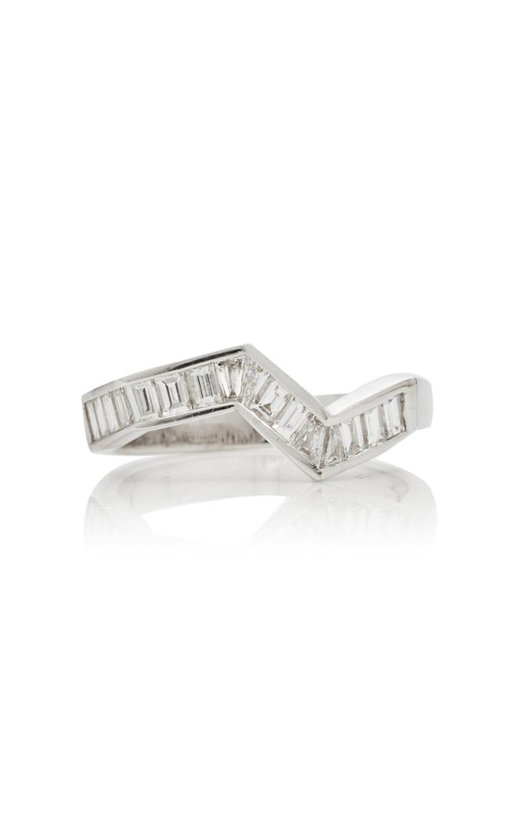Moda Operandi Kavant & Sharart 18k White Gold Diamond Ziggy Ring Size: 5
