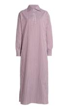 Moda Operandi Giuliva Heritage Collection The Antonine Striped Cotton-poplin Dress