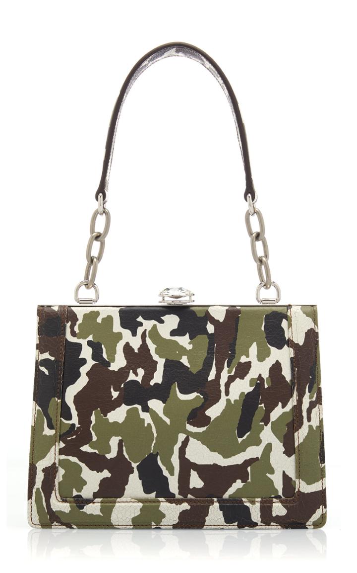Miu Miu Printed Leather Shoulder Bag