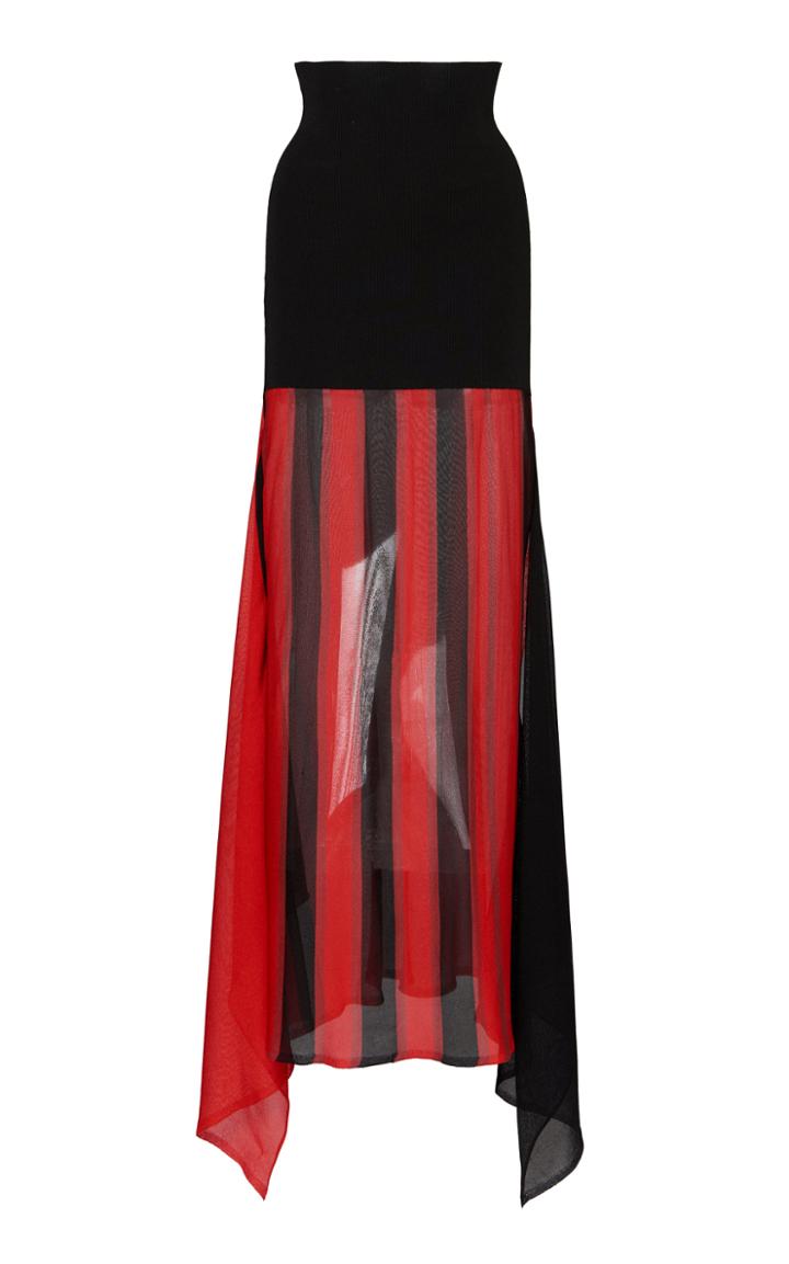 Moda Operandi Jw Anderson Striped Draped Organza Skirt Size: S